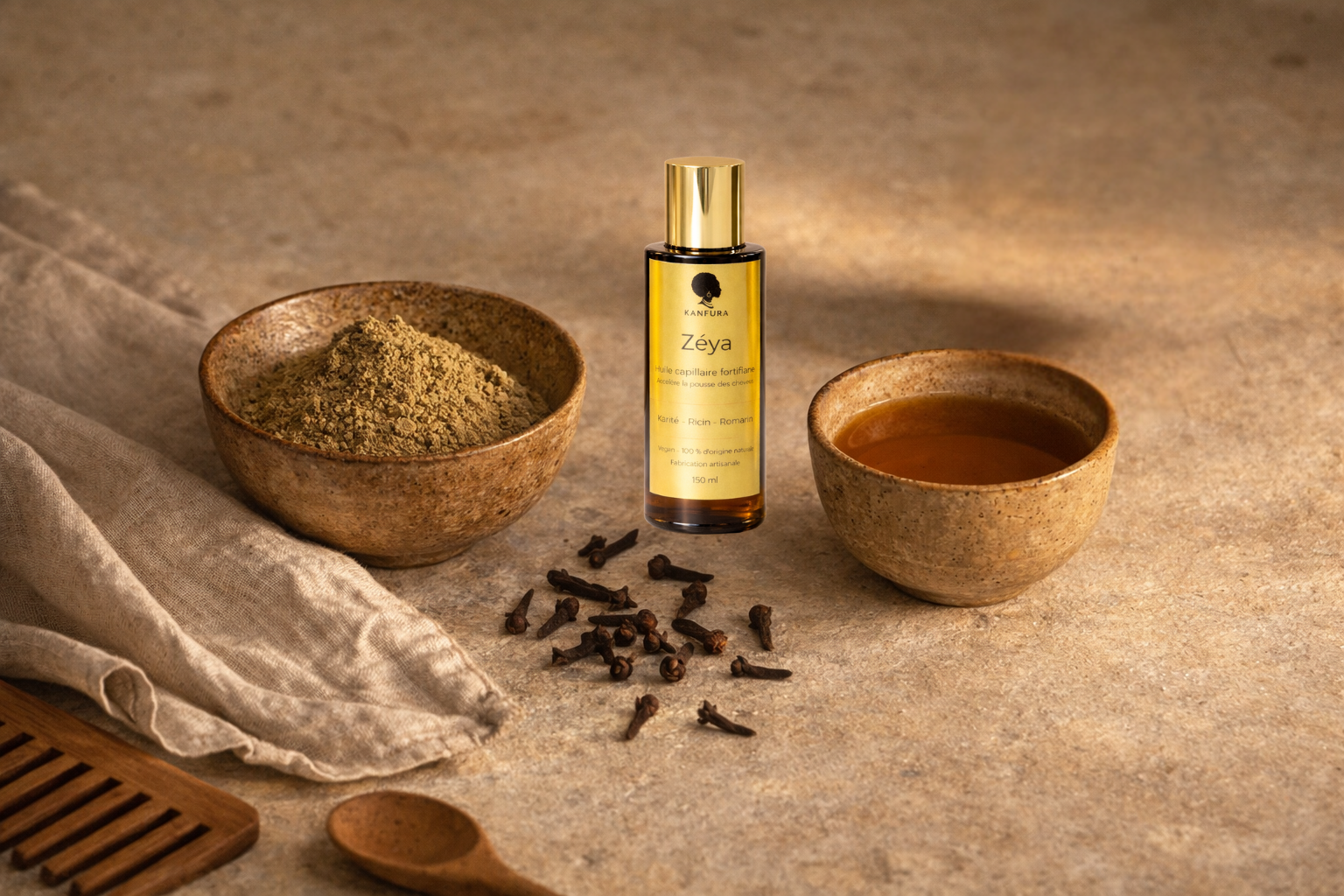 Ingrédients du rituel ambunu, girofle et Zéya