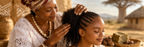 Rituel capillaire doux et enraciné